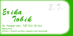 erika tobik business card